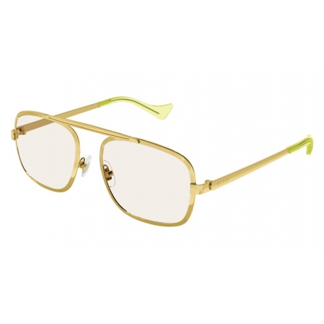 Gucci GG1250S 001 | Frame: gold | Lens: yellow gradient