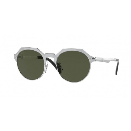 Persol PO2488S 111431 | Frame: brushed silver | Lens: green