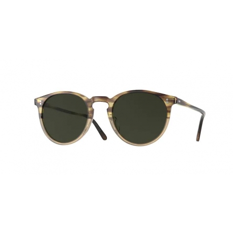 Oliver Peoples OV5183S O'Malley Sun 1703P1 | Frame: striped brown | Lens: green polarized