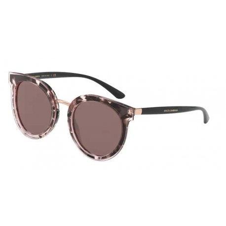 Dolce & Gabbana DG4371 323608 | Frame: top transparent pink, nacre pink | Lens: brown mirror silver