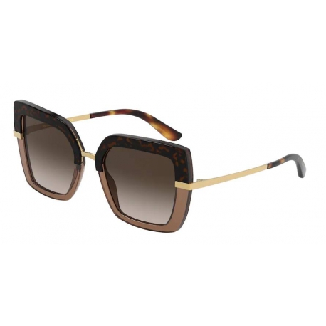 Dolce & Gabbana DG4373 325613 | Frame: havana on transparent brown | Lens: brown gradient dark brown