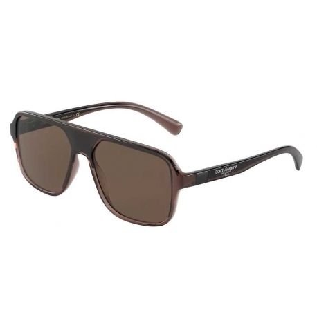 Dolce & Gabbana DG6134 325973 | Frame: transparent brown, black | Lens: brown