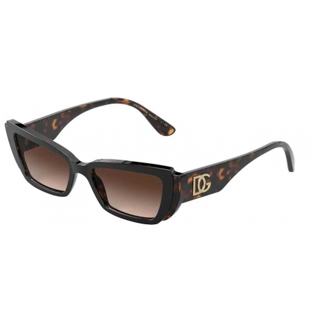 Dolce & Gabbana DG4382 327013 | Frame: top black on havana | Lens: brown gradient