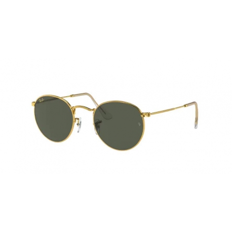 Ray-Ban RB3447 Round Metal 919631 | Frame: gold | Lens: green
