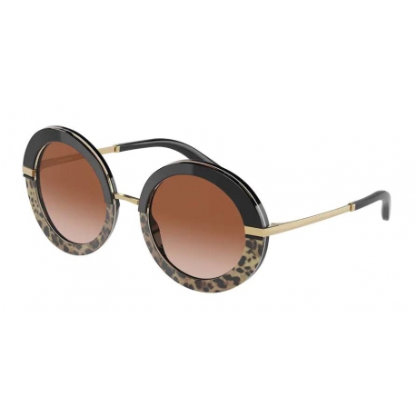 Dolce & Gabbana DG4393 324413 | Frame: black, leopard print | Lens: brown gradient