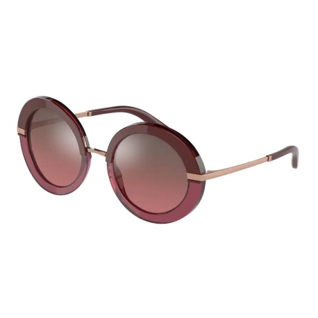Dolce & Gabbana DG4393 32477E | Frame: bordeaux, transparent bordeaux | Lens: pink mirror silver gradient