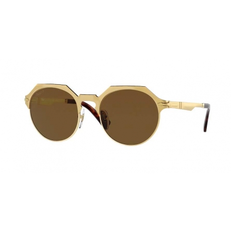 Persol PO2488S 111557 | Frame: brushed gold | Lens: polarized brown