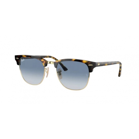 Ray-Ban RB3016 Clubmaster 13353F | Frame: yellow havana | Lens: transparent gradient blue