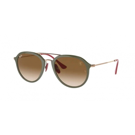 Ray-Ban RB4369M F67151 | Frame: military green | Lens: transparent gradient brown