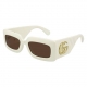 Gucci GG0811S 002 | Frame: ivory | Lens: brown gradient