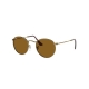 Ray-Ban RB3447 Round Metal 922833 | Frame: antique gold | Lens: brown