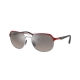 Ray-Ban RB3685M F0455J | Frame: red on silver | Lens: polarized grey mirror grey gradient